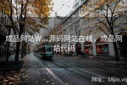 成品网站W灬源码网站在线，成品网站代码