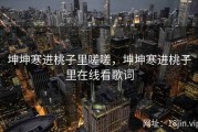 坤坤寒进桃子里嗟嗟，坤坤寒进桃子里在线看歌词