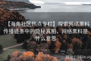 【海角社区热点专栏】探索网络黑料传播链条中的隐秘真相，网络黑料是什么意思