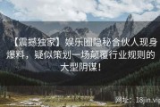 【震撼独家】娱乐圈隐秘合伙人现身爆料，疑似策划一场颠覆行业规则的大型阴谋！
