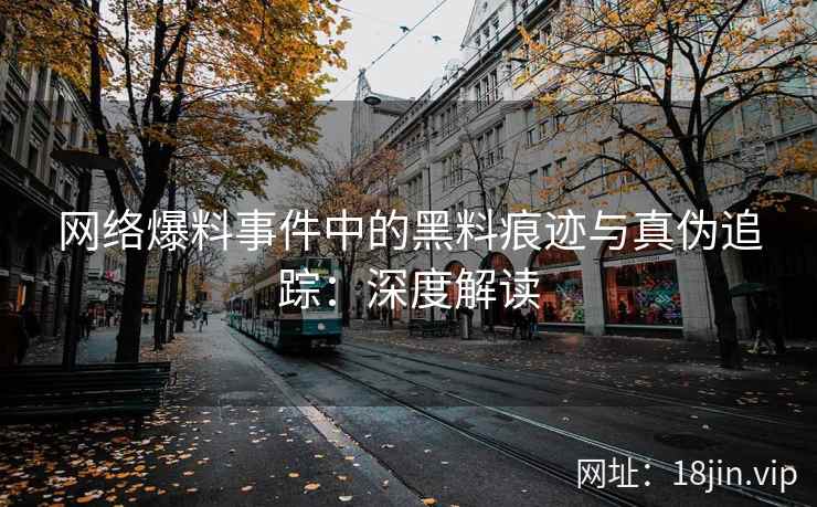 网络爆料事件中的黑料痕迹与真伪追踪：深度解读