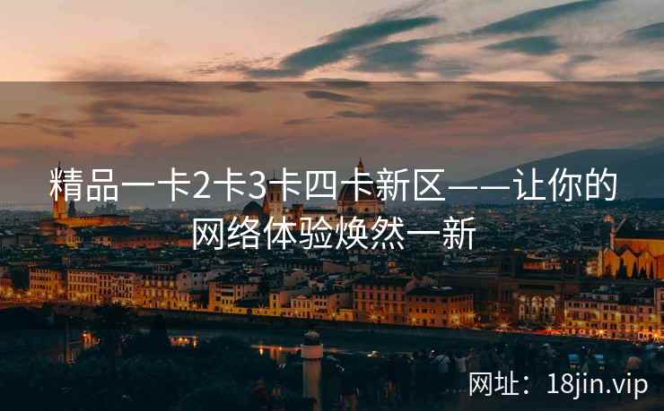 精品一卡2卡3卡四卡新区——让你的网络体验焕然一新